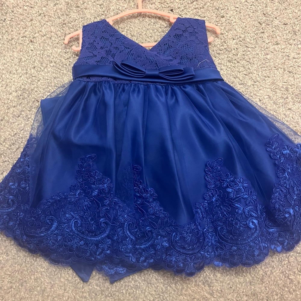 SHEIN *NEW* Royal Blue Lace Baby Dress